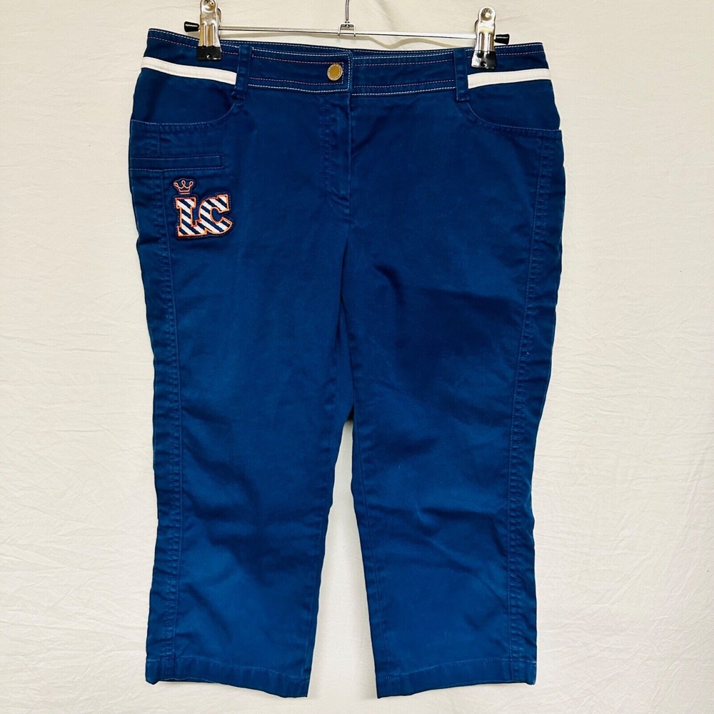 Louis Castel Golf Shorts Below the Knee Pants Woman Blue Size 67 Small/Medium‎